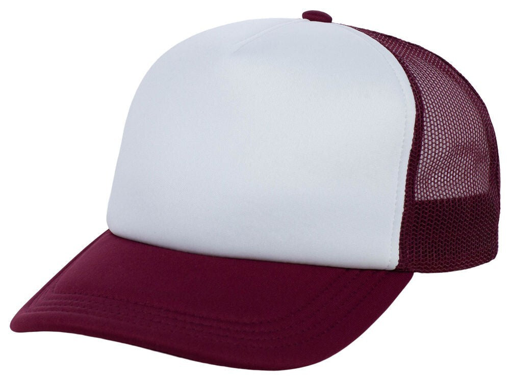 Unisex Plain Screen Foam Trucker Hat / White / £20