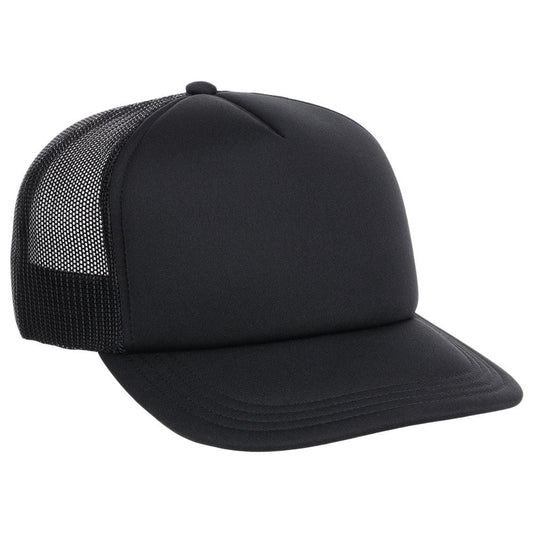 Crowns By Lids Plain Black Trucker Hat / Black / RRP £18