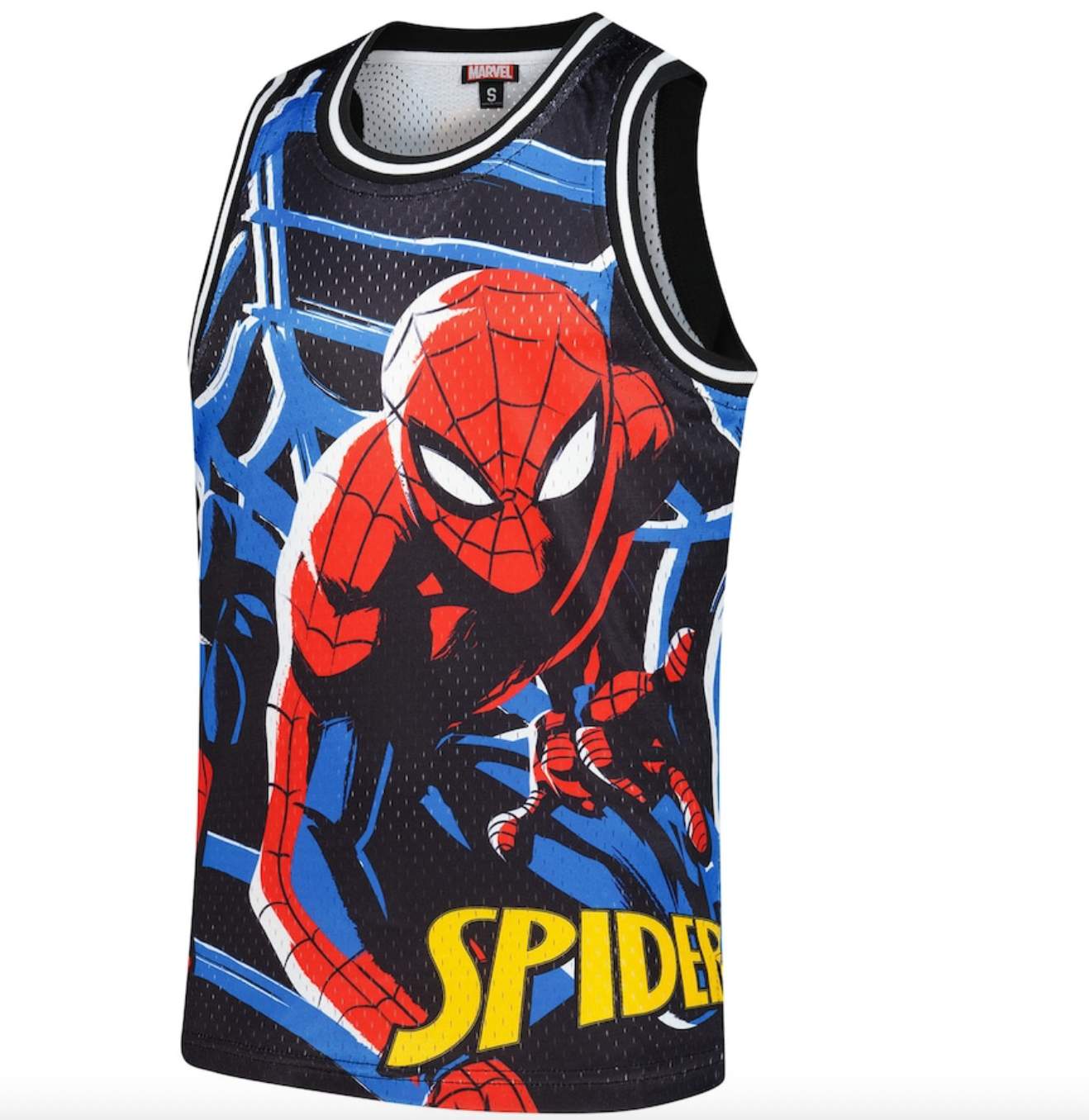 Marvel Youth Spiderman Comic Big Print Mesh Jersey Vest / RRP £30