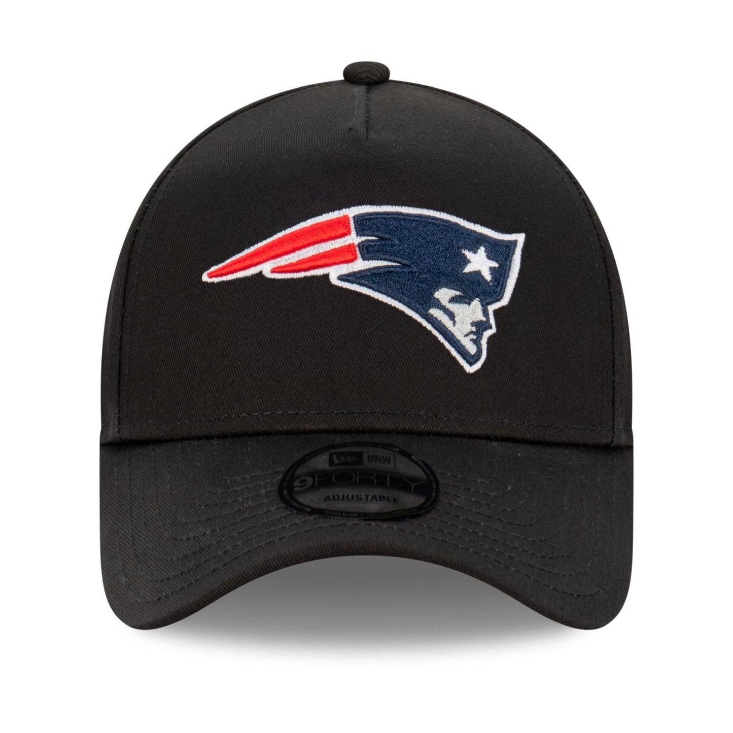 New Era Adult New England Patriots 9Forty A-Frame Adjustable Cap / Black/RRP £27