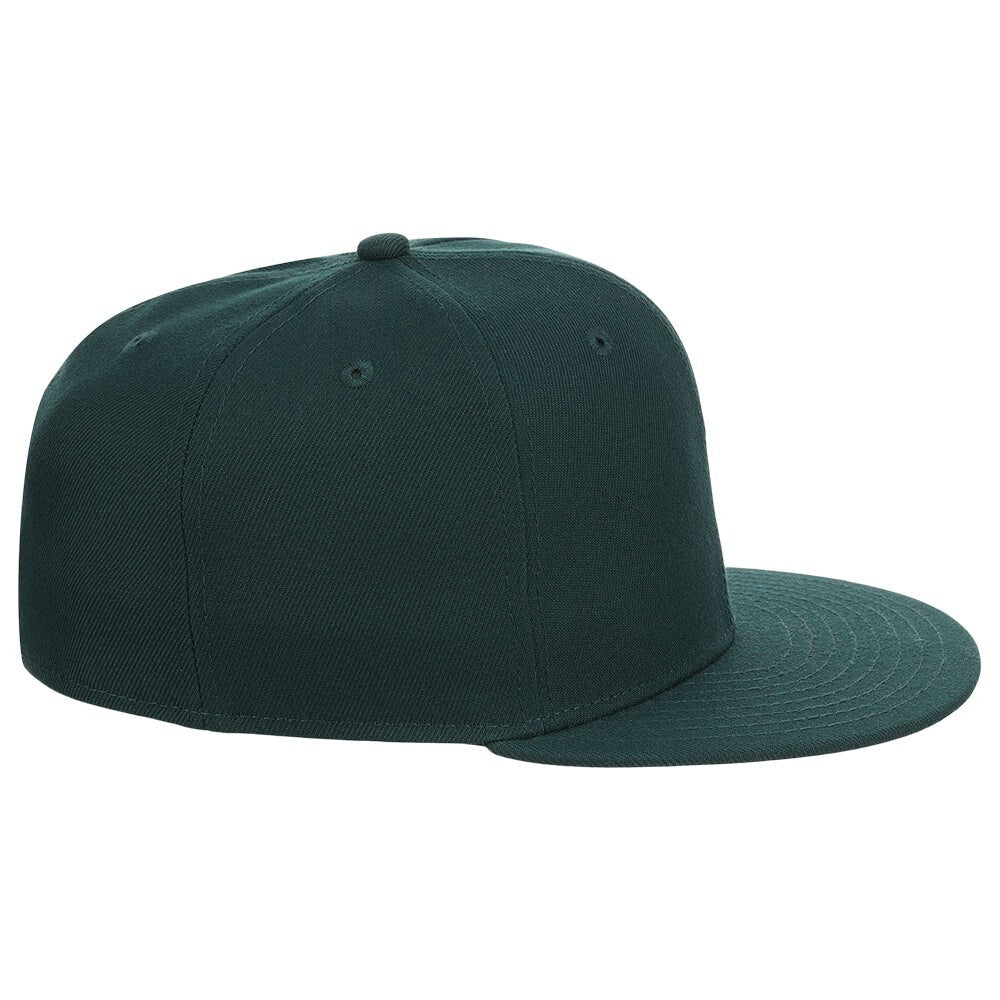 Unisex Plain Full Court Fitted Hat / Dark Green / £22
