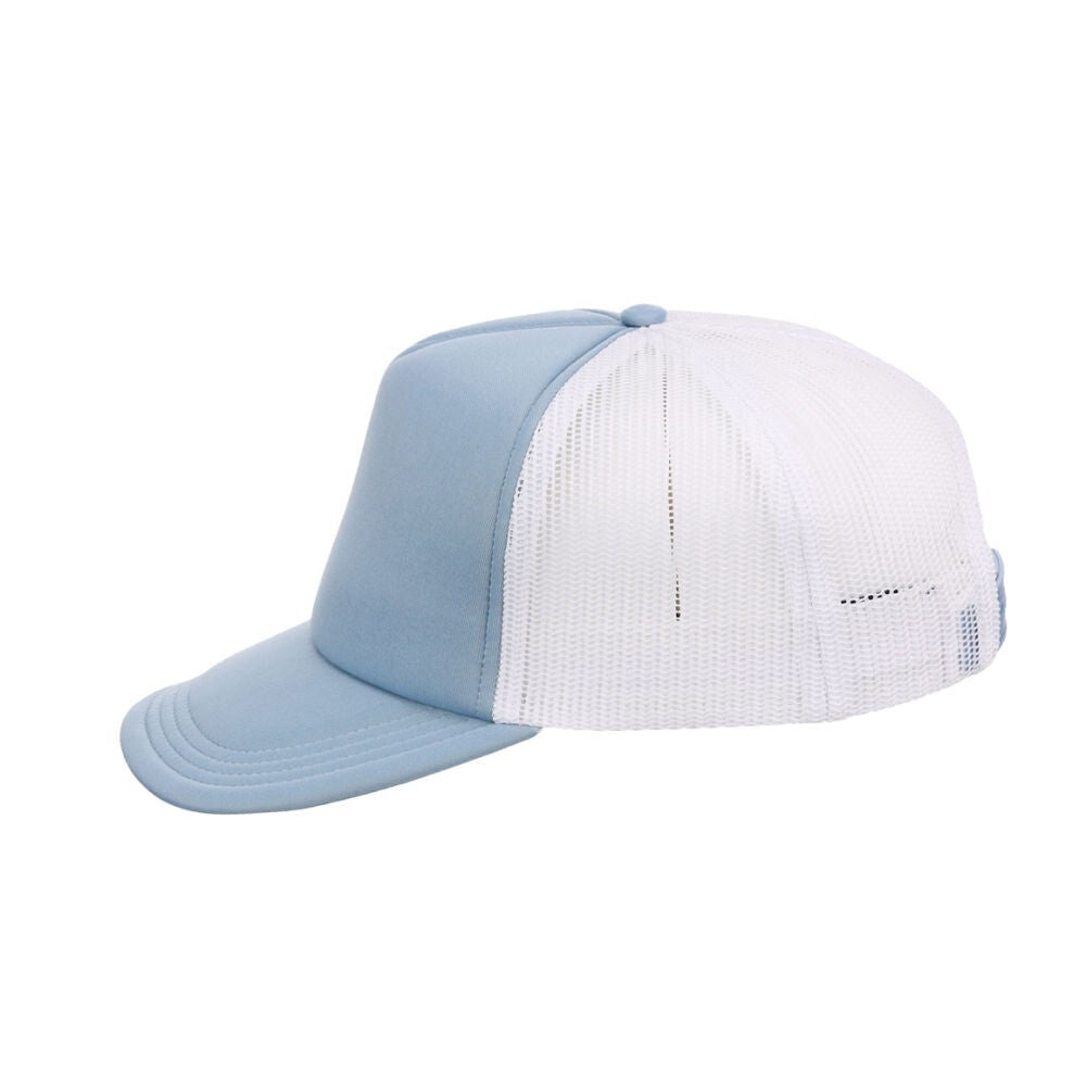 Crowns By Lids Unisex Plain Screen Foam Trucker Hat / White / £20