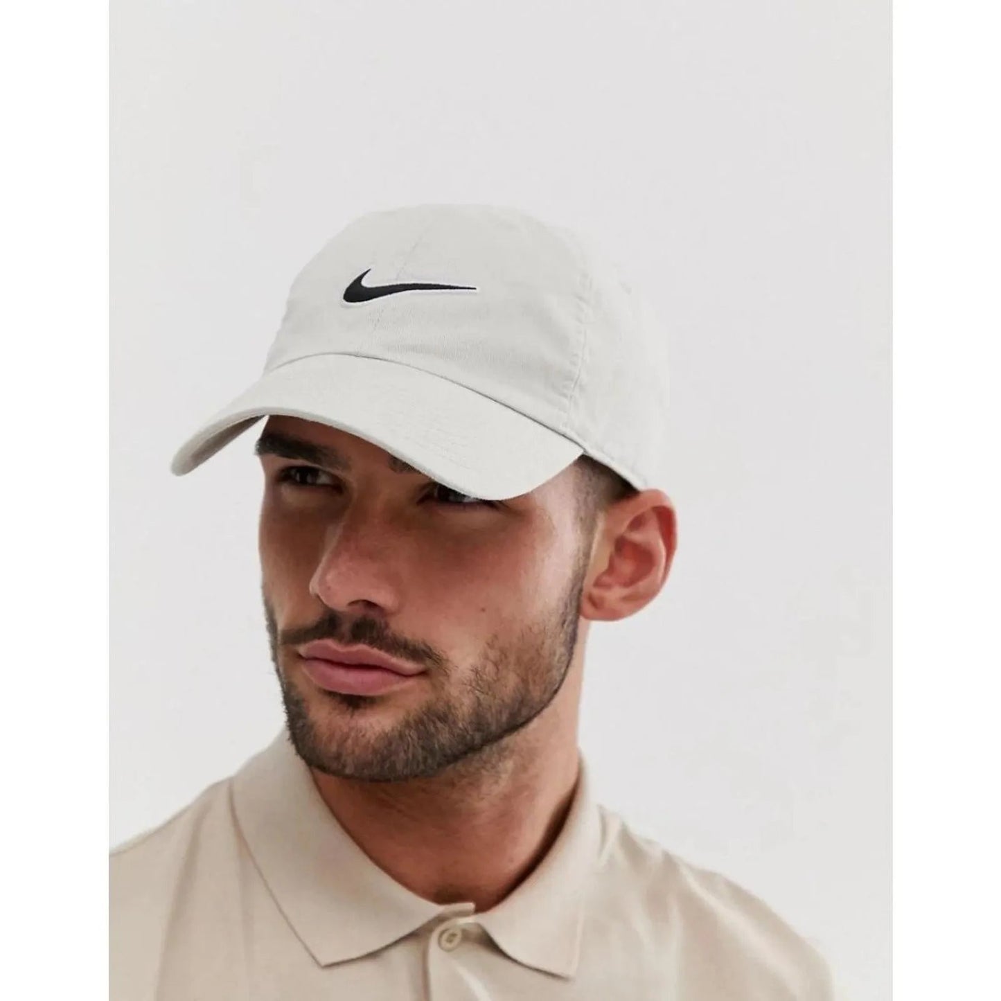 Nike Heritage 86 Relaxed Swoosh Cap / Khaki Beige Black / RRP £24