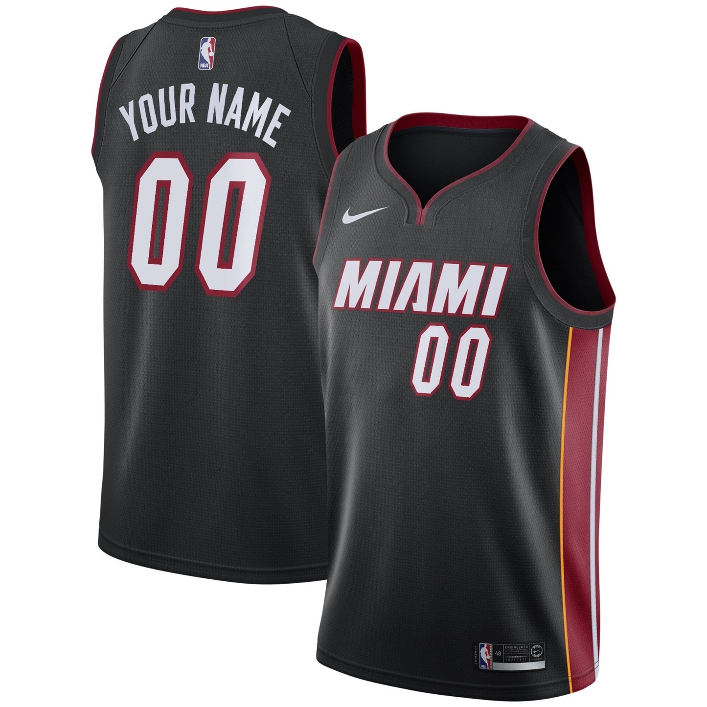Nike Men's Miami Heat Blank Basketball Vest / Black Red / RRP £90