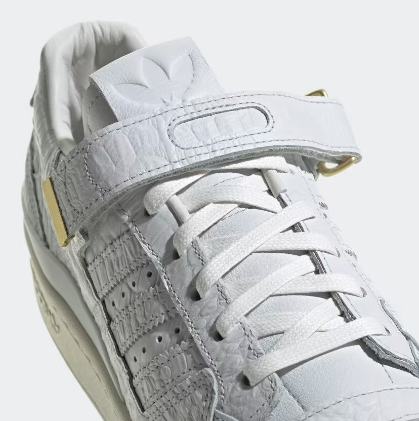 Adidas Mens Forum 84 Croc Skin Low Trainers / White / RRP £100