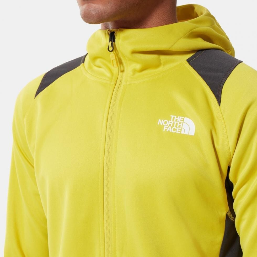 The North Face Men's Athletic Outdoor Full Zip Hoodie M / Yellow Grey / RRP £100