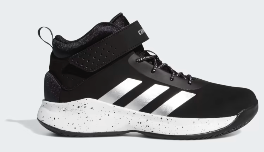 Adidas Kids Cross Em Up 5K Wide Slip-On Basketball Trainers / BNIB / Black