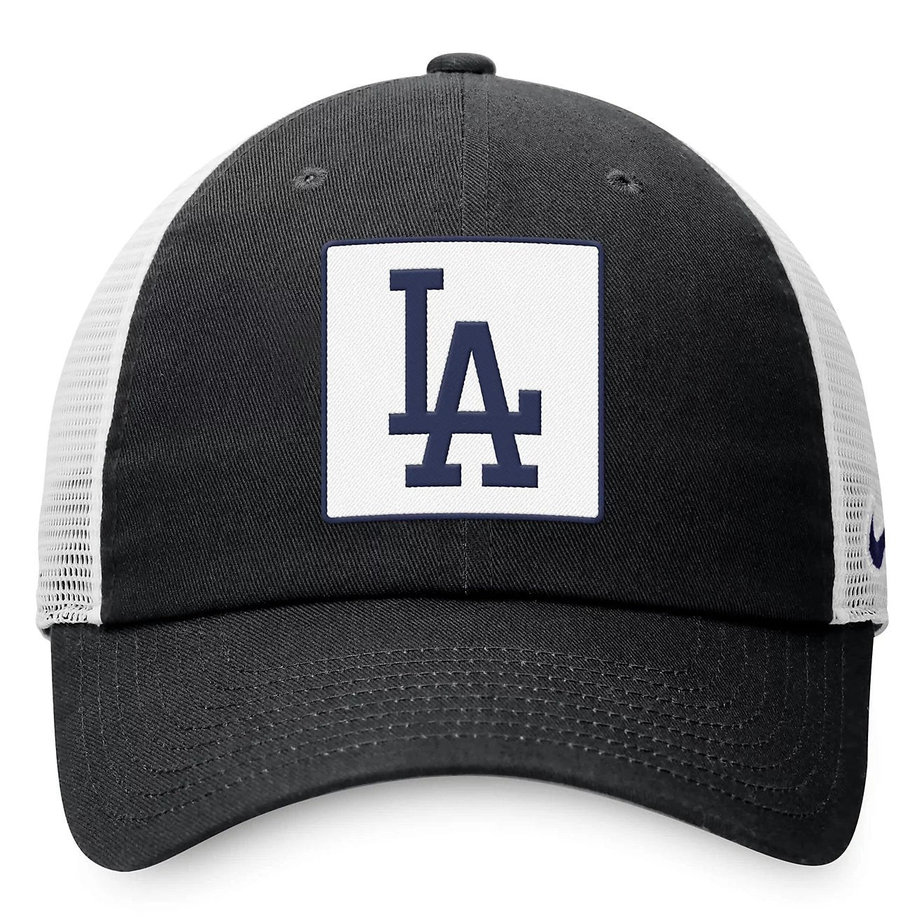 Nike Adult Los Angeles Dodgers Rise Structured Trucker Hat /Black White/ RRP £25