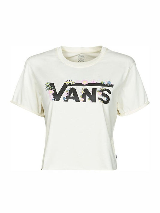 Vans Womens Blozzom Roll Out T-Shirt / Marshmallow / RRP £25