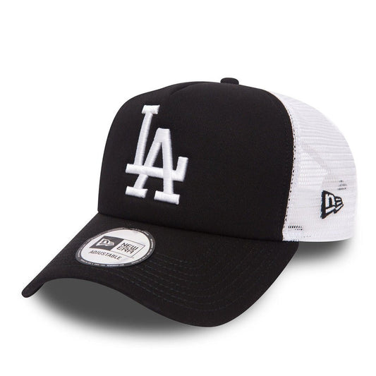 New Era Adult LA Dodgers 9Forty A-Frame Trucker Cap / Black White / RRP £27
