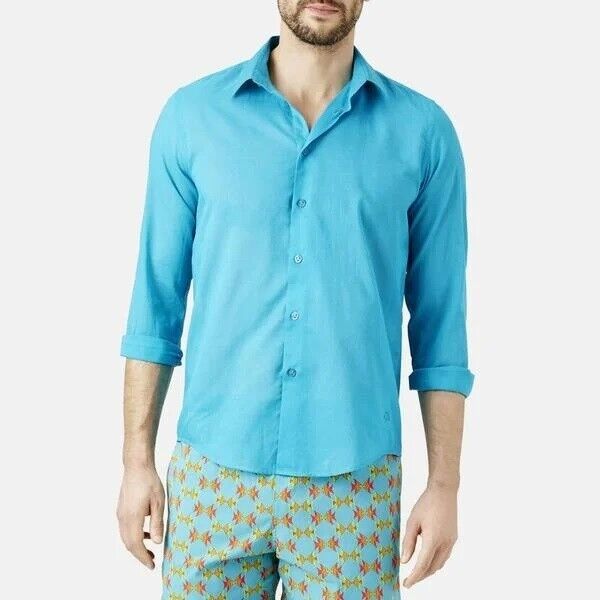 Vilebrequin Light Cotton Shirt / Unisex Caracal / Light Blue / RRP £165