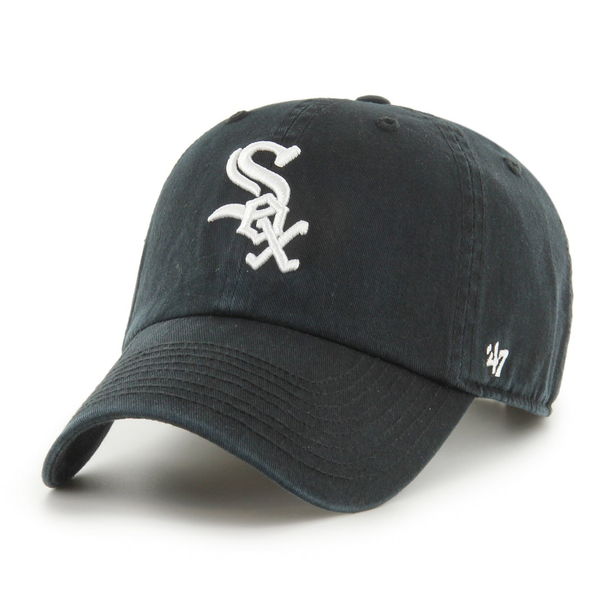 47 Brand Chicago White Sox Relaxed Clean Up Cap / Black White / RRP £28