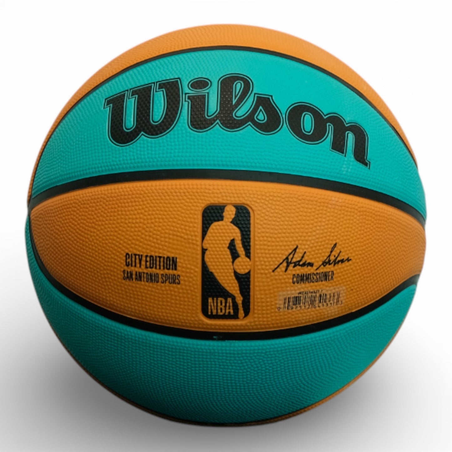 Wilson San Antonio Spurs City Edition Basketball / Size 7 / Orange Teal / RRP £4
