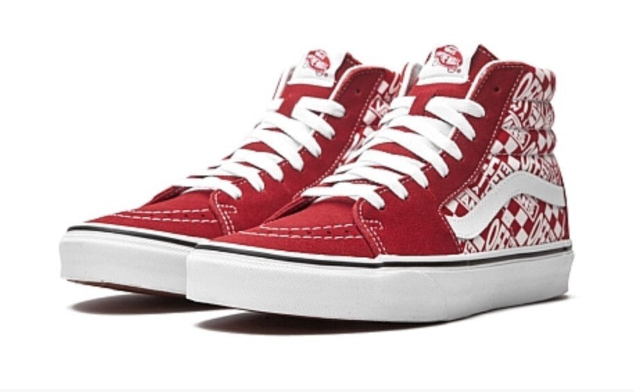 Vans Mens Off The Wall Sk8-Hi Shoes / Red, White / RRP £70