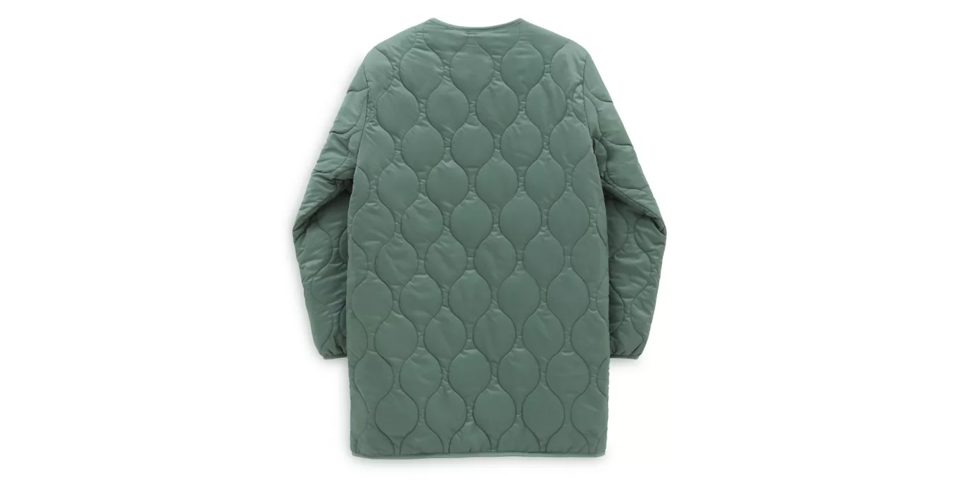 Vans Womens Long Reversible Quilted Jacket / Duck Green / RRP £95
