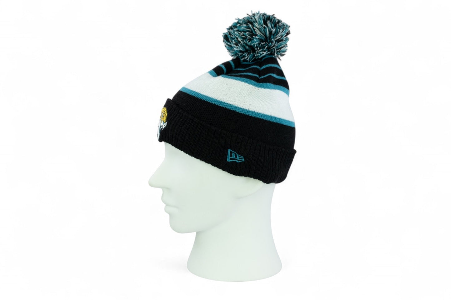 New Era Jacksonville Jaguars Team Knit Stripe Hat / Black Green / RRP £28