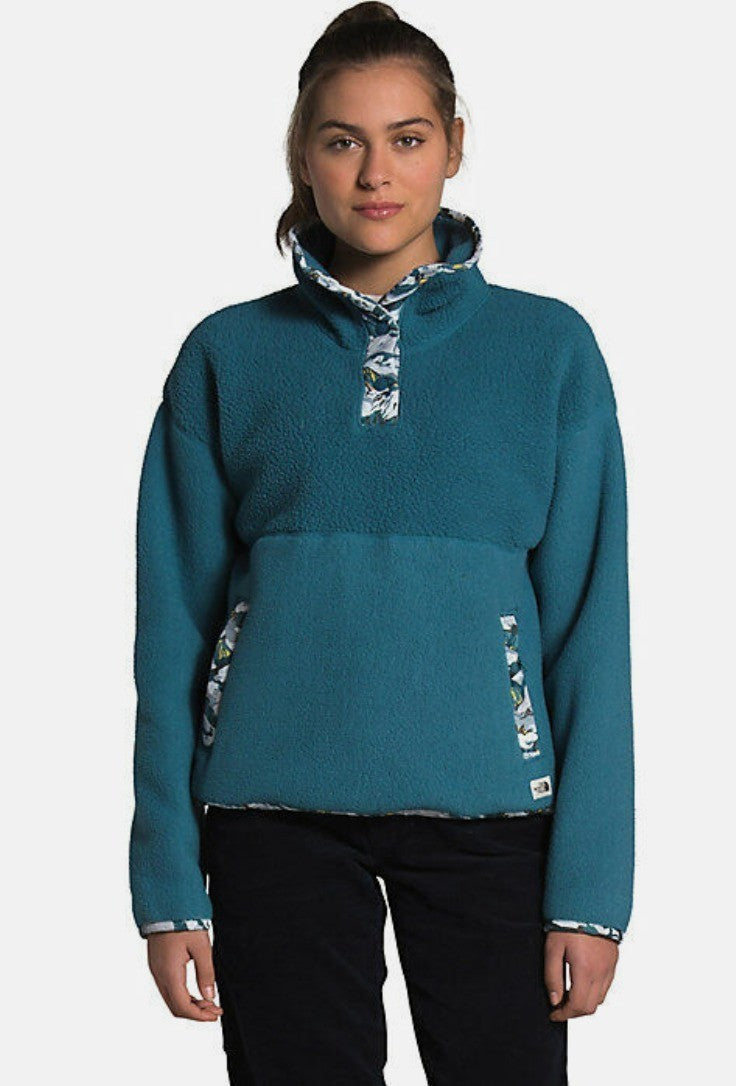 The North Face Womens Liberty 1/4 Snap Fleece / Mallard Blue / RRP £180