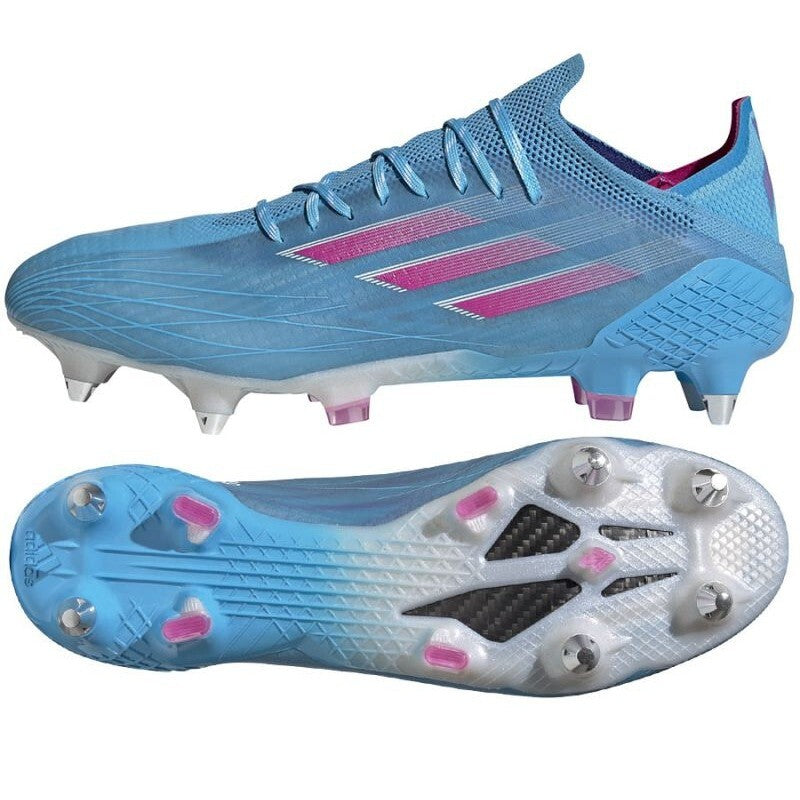 Adidas Unisex X Speedflow.1 SG Football Boots / Sky Blue Pink / RRP £180