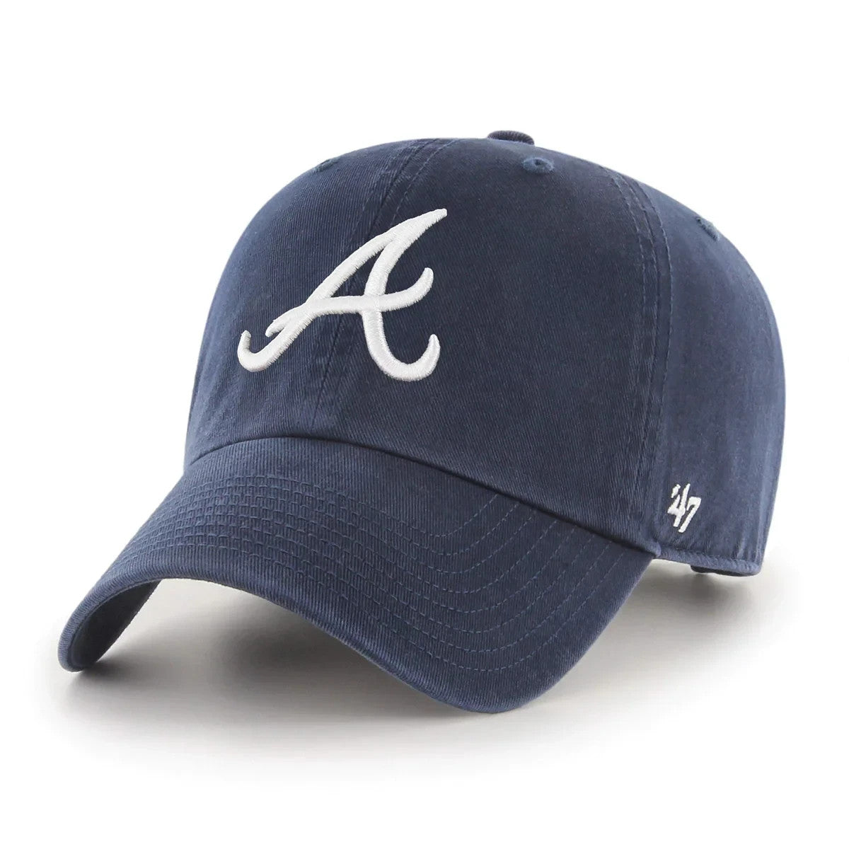 47 Brand Atlanta Braves Clean Up Relaxed Dad Cap / Navy / RRP £28