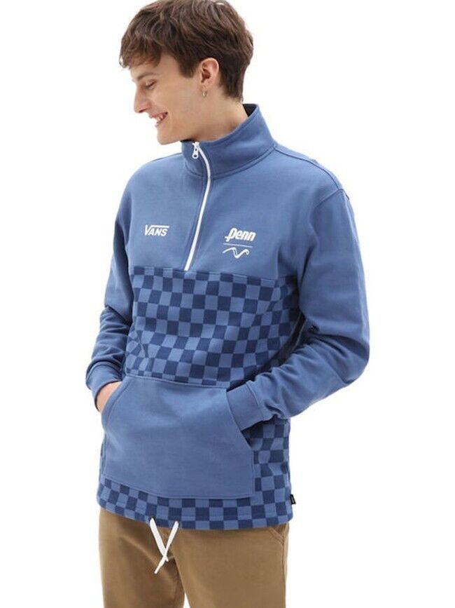 Vans Mens X Penn Half Zip Hoodie / True Navy / RRP £60