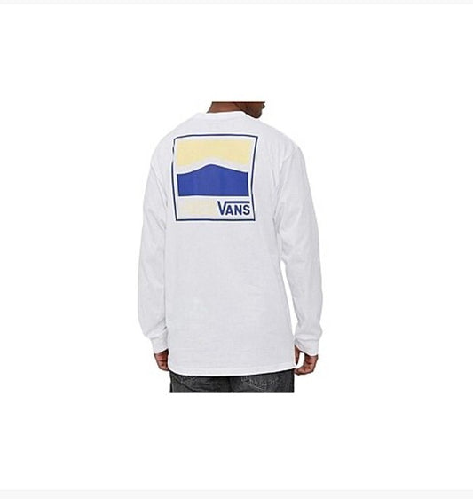 Vans Mens Original DNA Sidestripe Long Sleeve T-Shirt / White / RRP £30