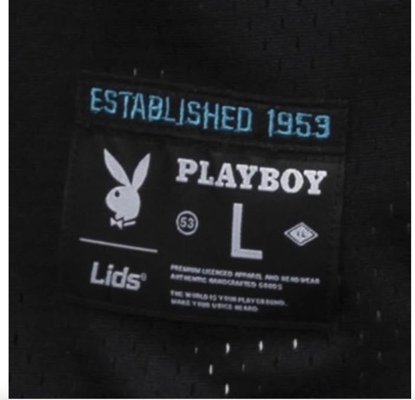 Playboy Mens Vice Mesh Button Down Jersey / Black/Pink/Blue / RRP £35