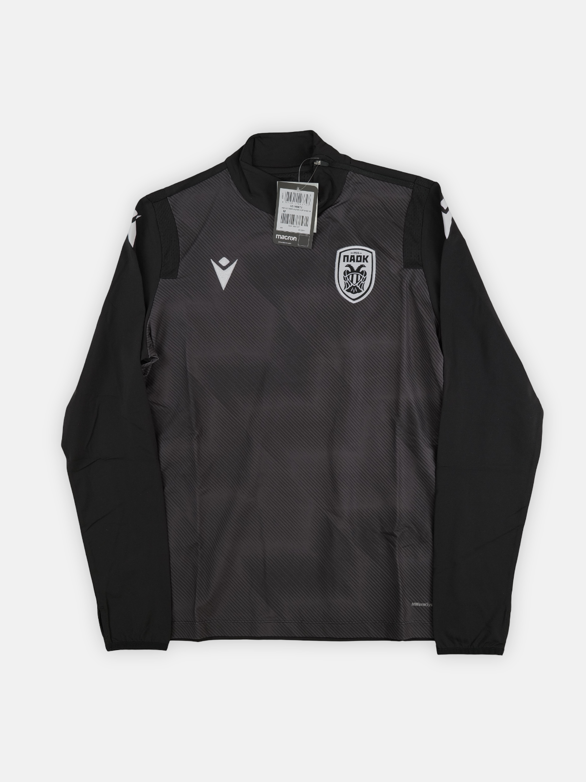 Macron Mens 2020-21 Paok Macron Training Football Top / Black / RRP £54.99