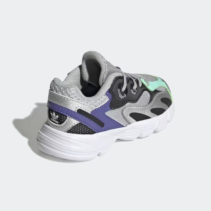 Adidas Toddler Astir Elasticated Trainers / Silver Black / RRP £45