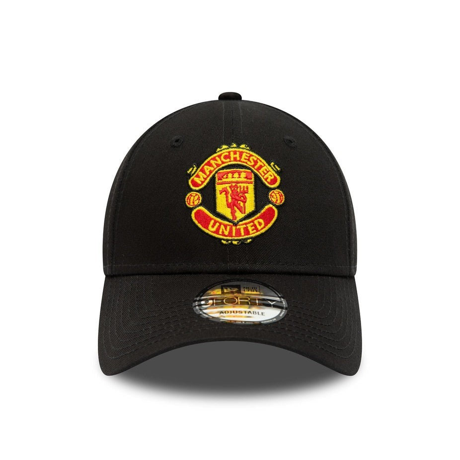 New Era Adult Manchester United Essential Black 9FORTY Cap / Black / RRP £24