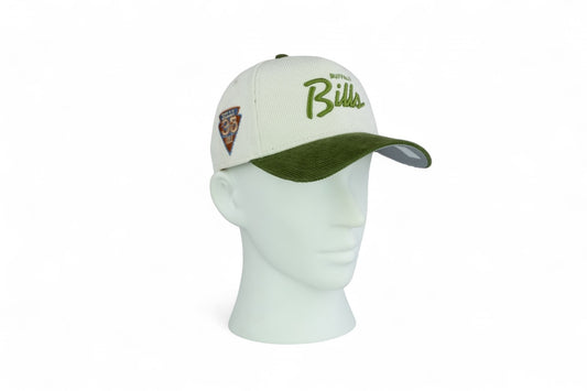 New Era Buffalo Bills NFL Retro Cord Snapback Cap / Silver Khaki / RRP £40