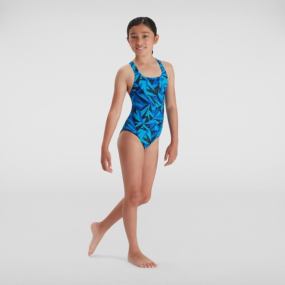 Speedo Girls Hyperboom Medalist Swimsuit / Navy / RRP £19