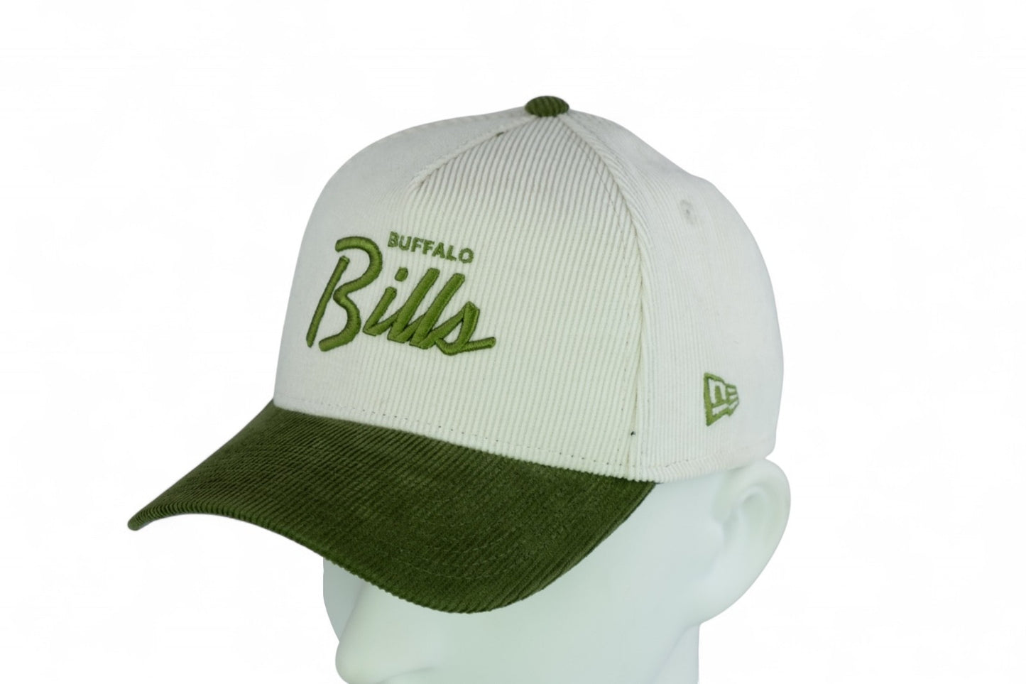 New Era Buffalo Bills NFL Retro Cord Snapback Cap / Silver Khaki / RRP £40