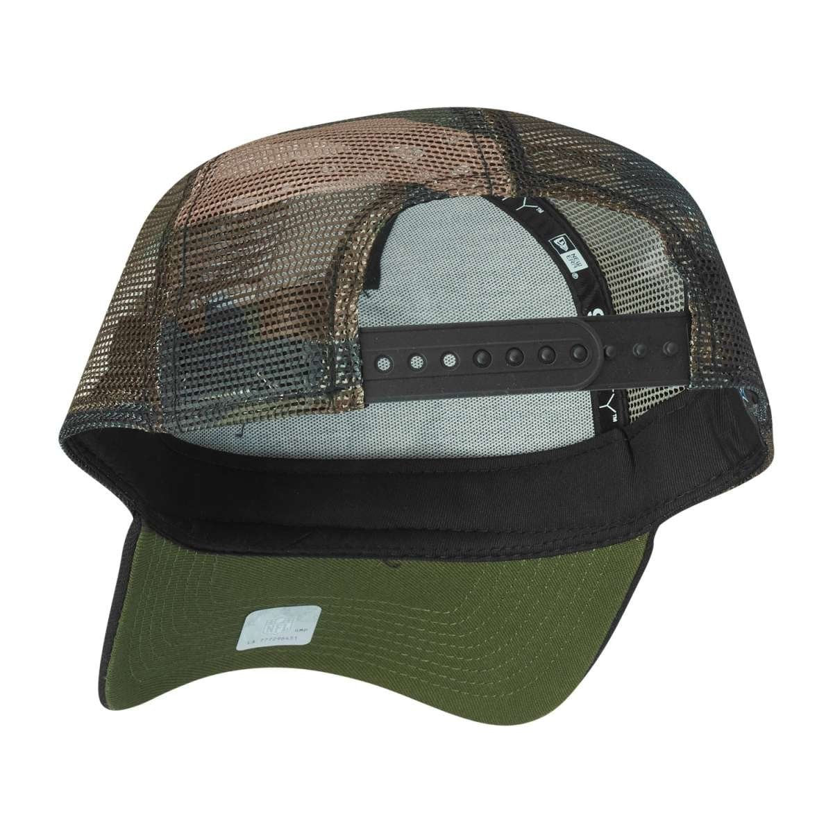 New Era Adult San Francisco 49ers Woodland 9Forty Trucker Cap/Black Camo/RRP £35