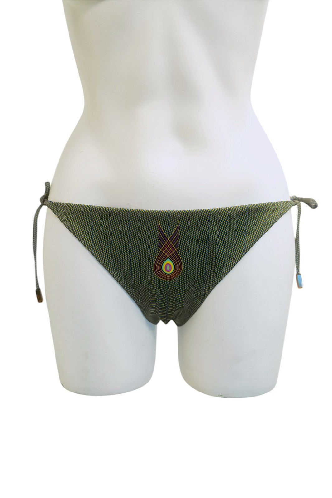 Vilebrequin Bikini Bottom / Womens / Blue/Yellow Stripe Symbol / RRP £100