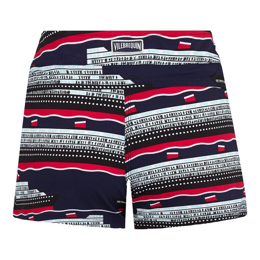 Vilebrequin Womens Swim Short / Ferise / Black White Red / RRP £190