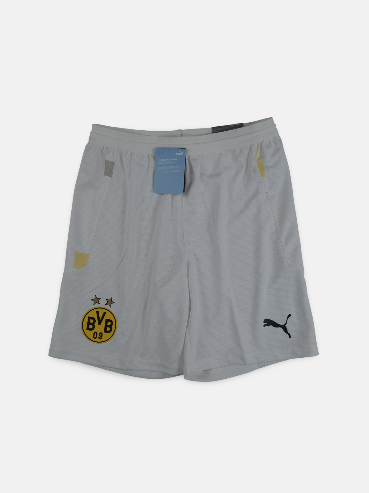 Puma Mens 2020-21 Dortmund Player Issue Away Football Shorts / White /RRP £39.99