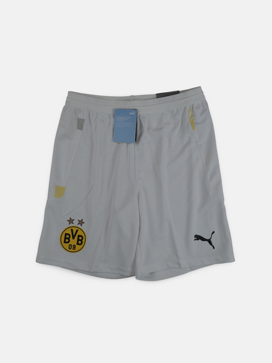 Puma Mens 2020-21 Dortmund Player Issue Away Football Shorts / White /RRP £39.99