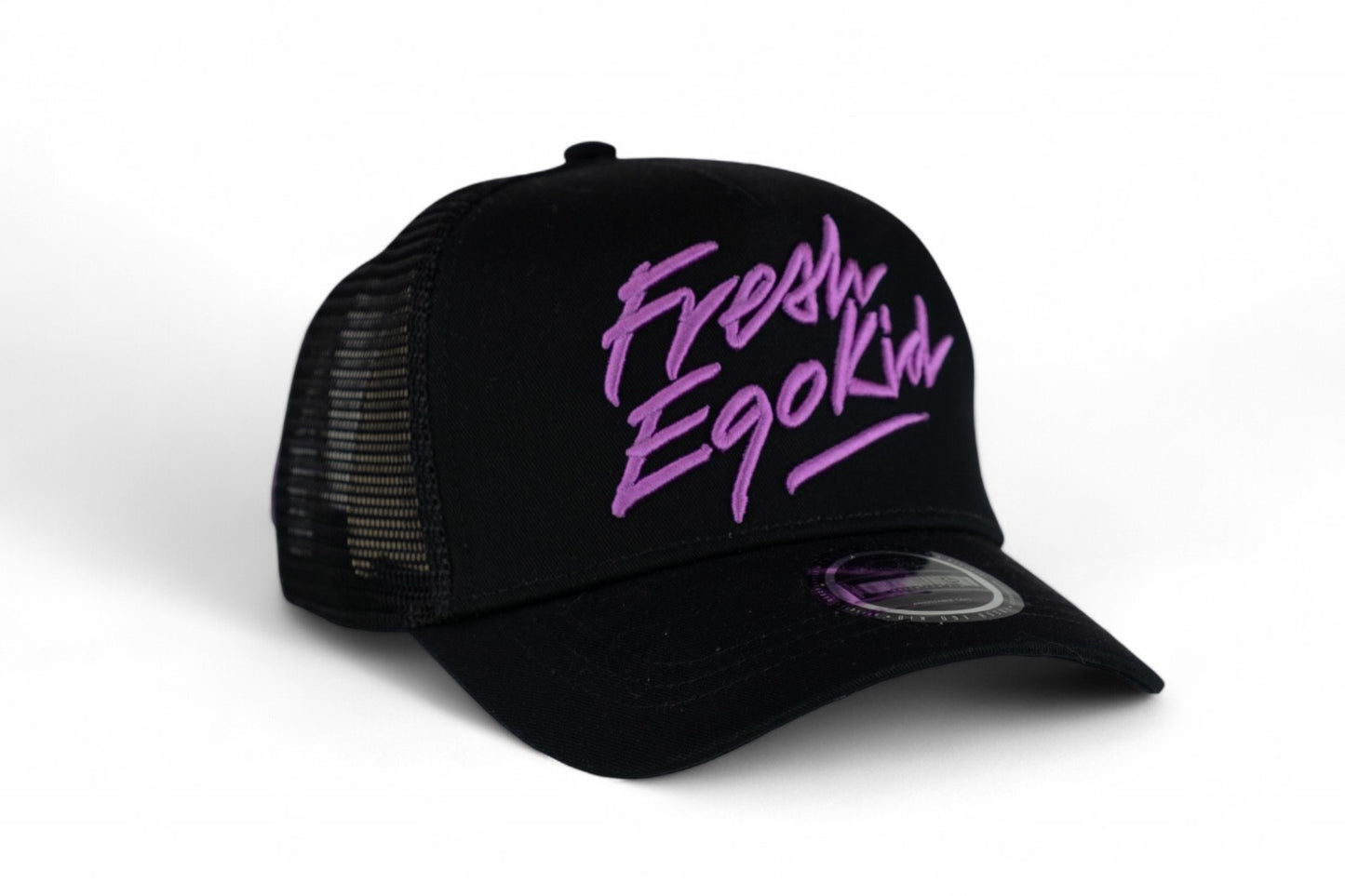 Fresh Ego Kid Script Trucker Cap / Black Pink / RRP £35