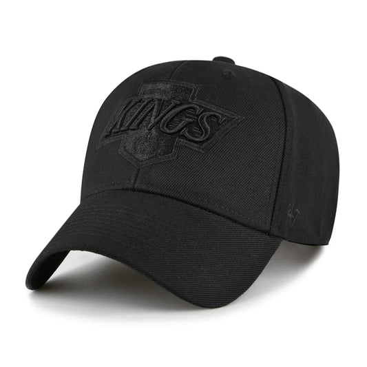 47 Brand LA Kings MVP NHL Blackout Tonal Snapback Cap / Black Black / RRP £28