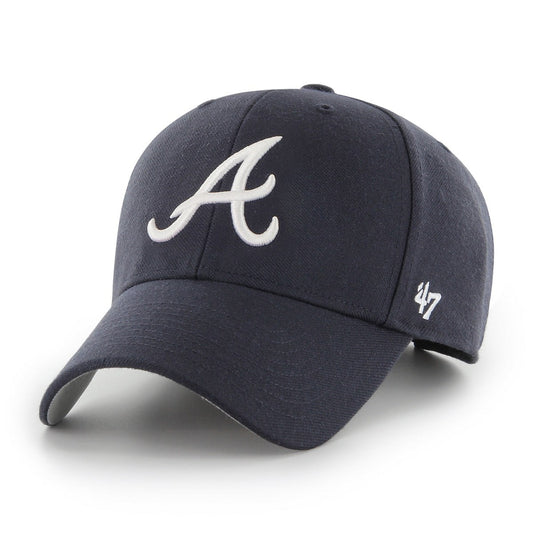 47 Brand Adult Atlanta Braves ’47 MVP Cap / Navy / RRP £28