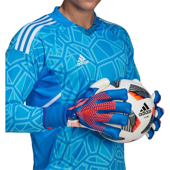 Adidas Predator Pro Finger Save Goalkeeper Gloves / Hero Blue Red / RRP £120
