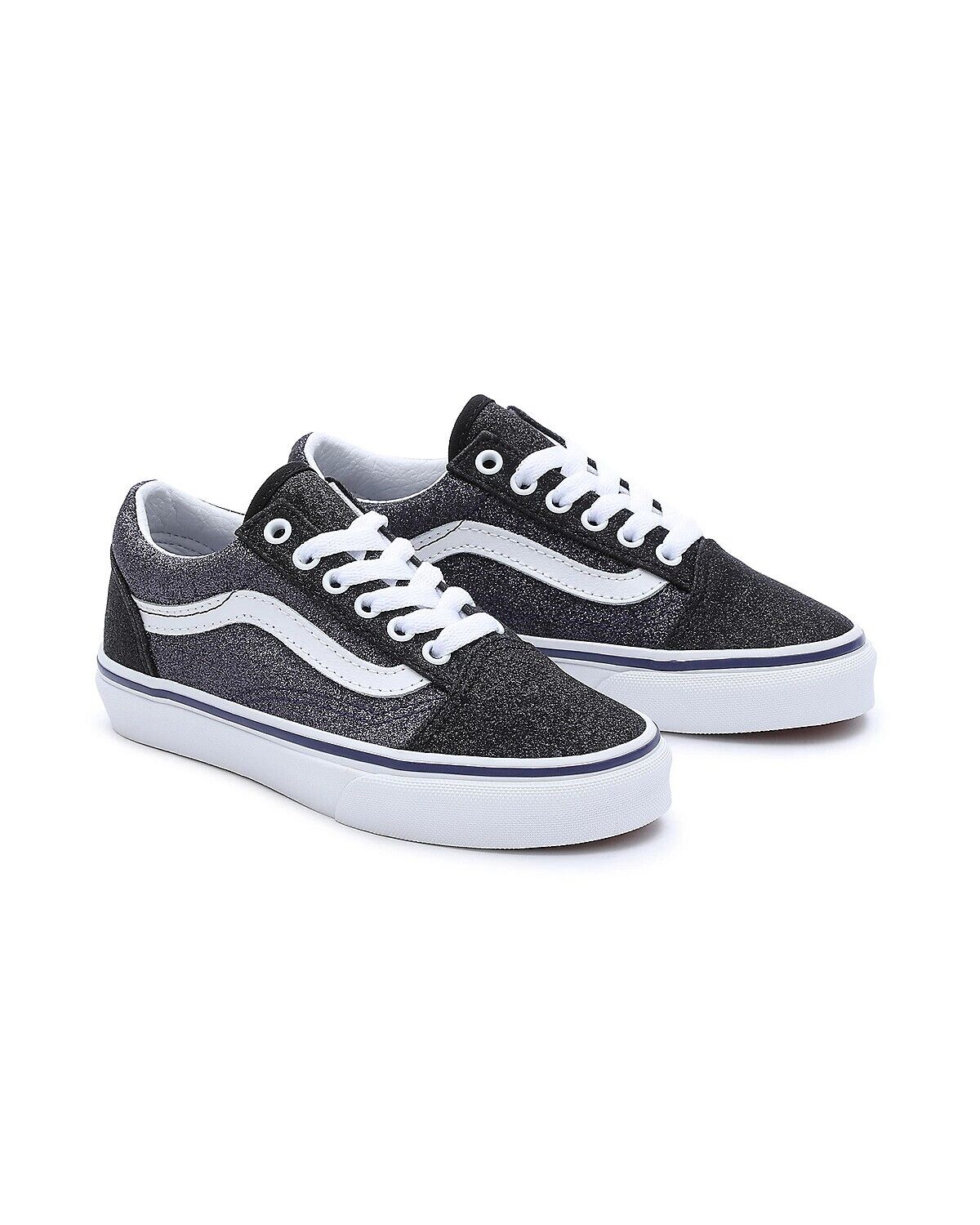 Vans Kids Old Skool Trainers / Glitter Black Grey / RRP £50