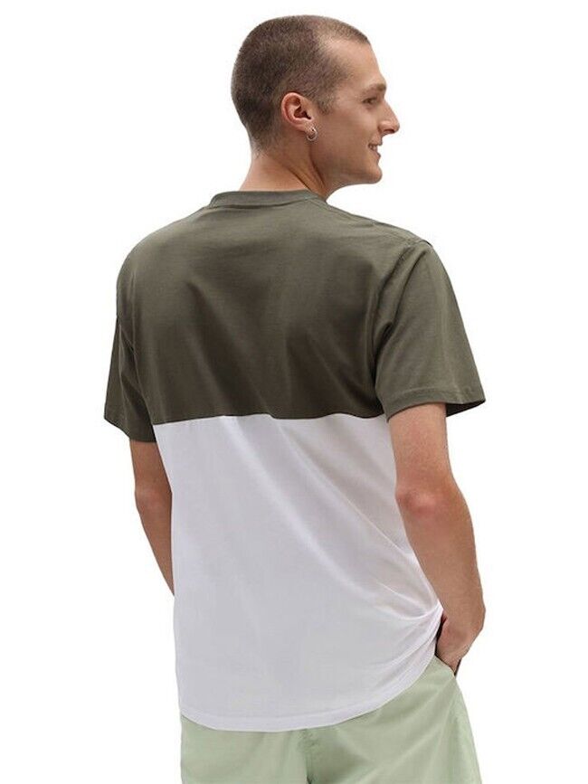 Vans Mens Colorblock T-Shirt / White, Grape Leaf / RRP £24