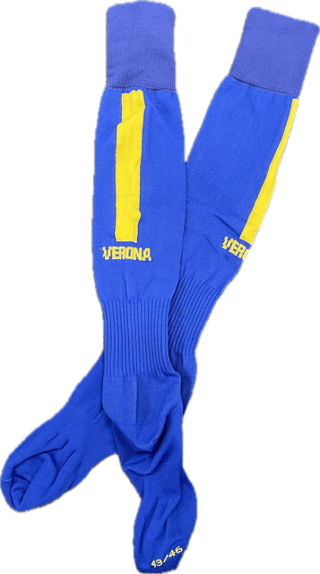 Macron Men's Hellas Verona Home Football Socks / 19-20 / Blue / RRP £15