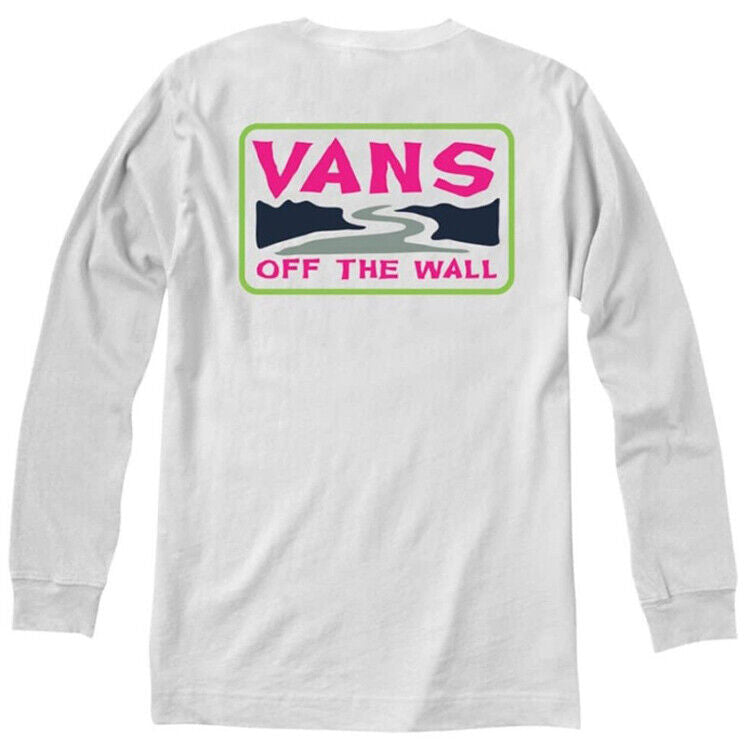 Vans Mens Summer Camp Long Sleeve T-Shirt / White / RRP £32
