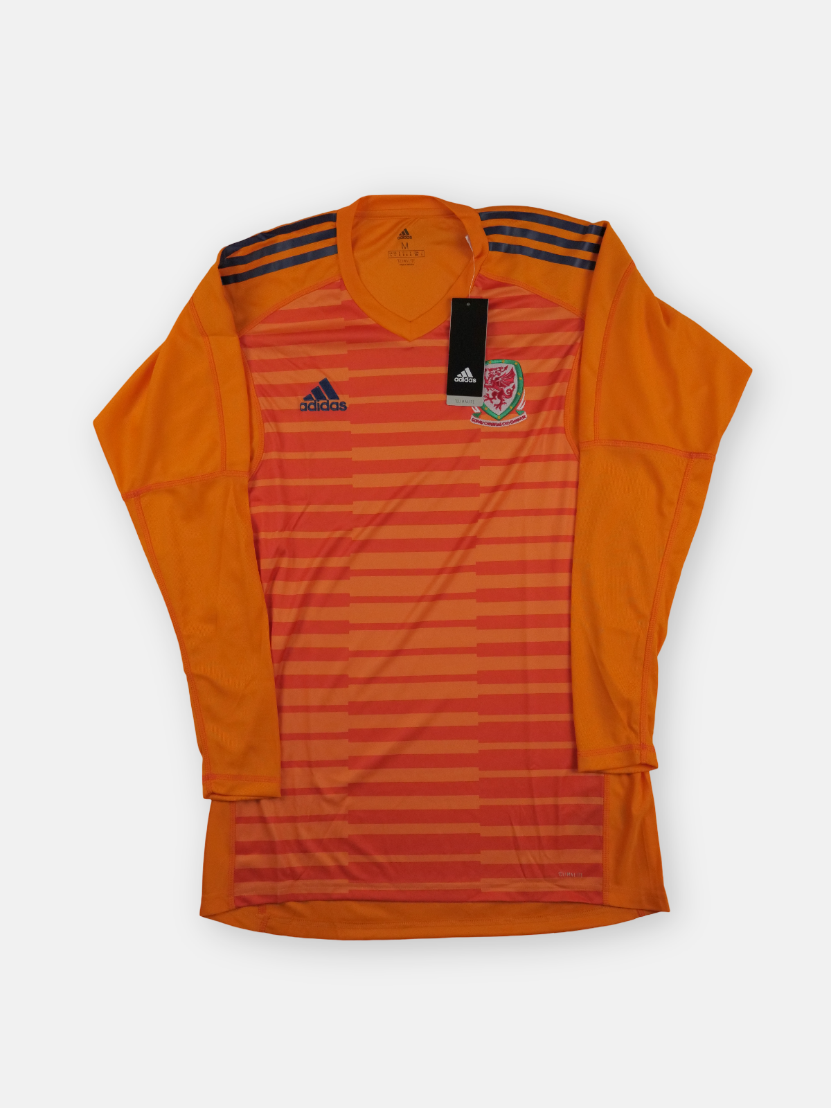 Adidas Mens 2018-19 Wales Player Issue Gk Football Shirt / Orange / RRP £59.99