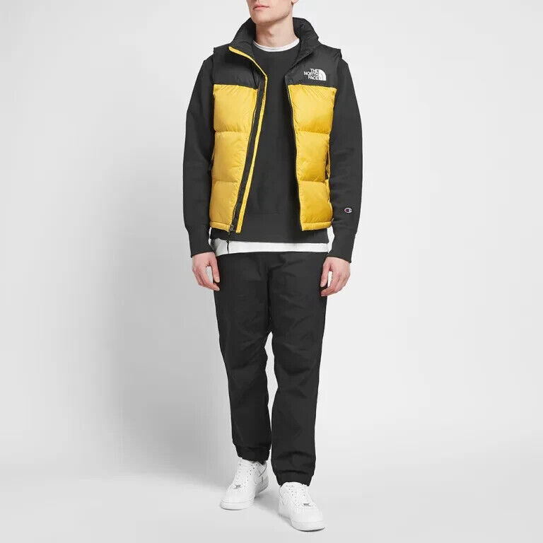 The North Face Men's 1996 Retro Nuptse Puffer Gilet Bodywarmer / Yellow / Medium