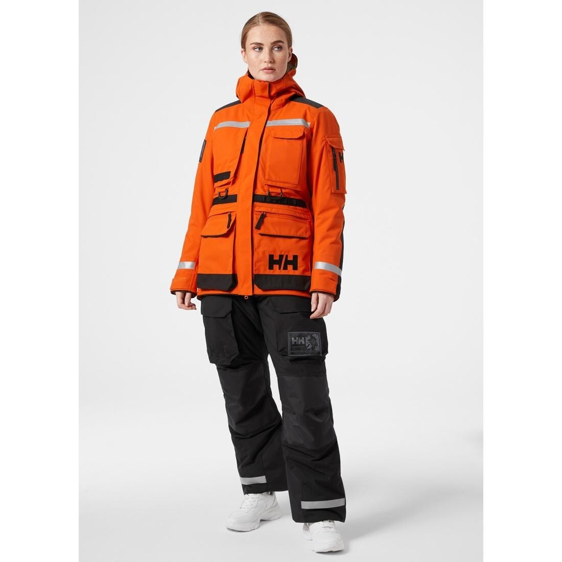 Helly Hansen Womens Arctic Patrol 3-in-1 Parka Coat / Orange Black / RRP £1000