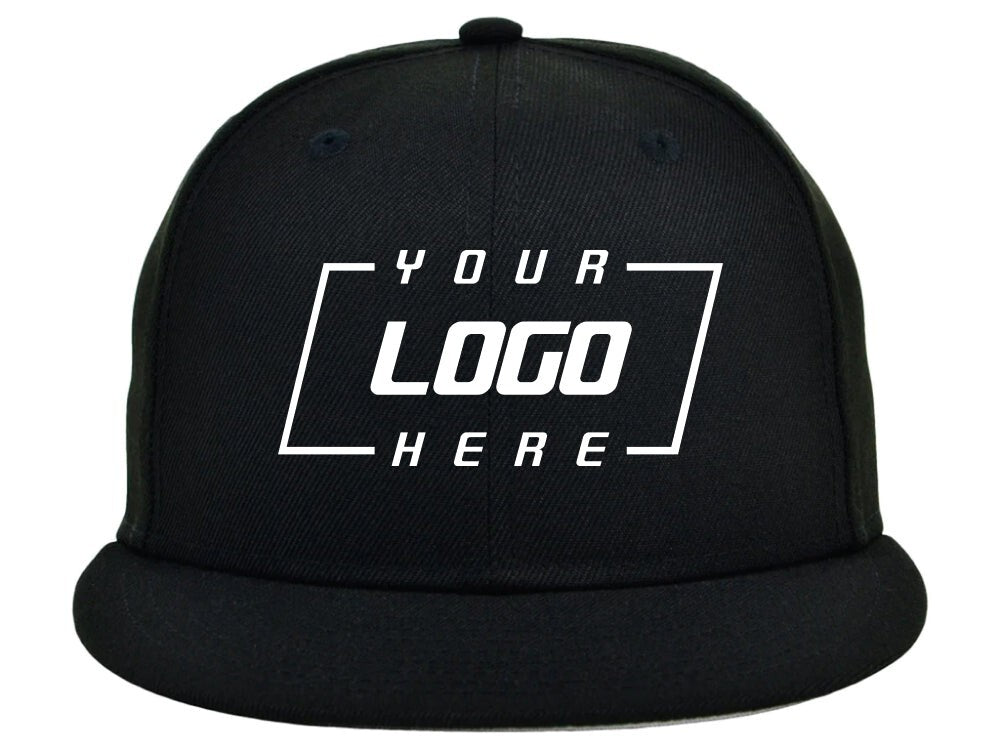 Unisex Plain Full Court Fitted Hat / Black Grey / £22