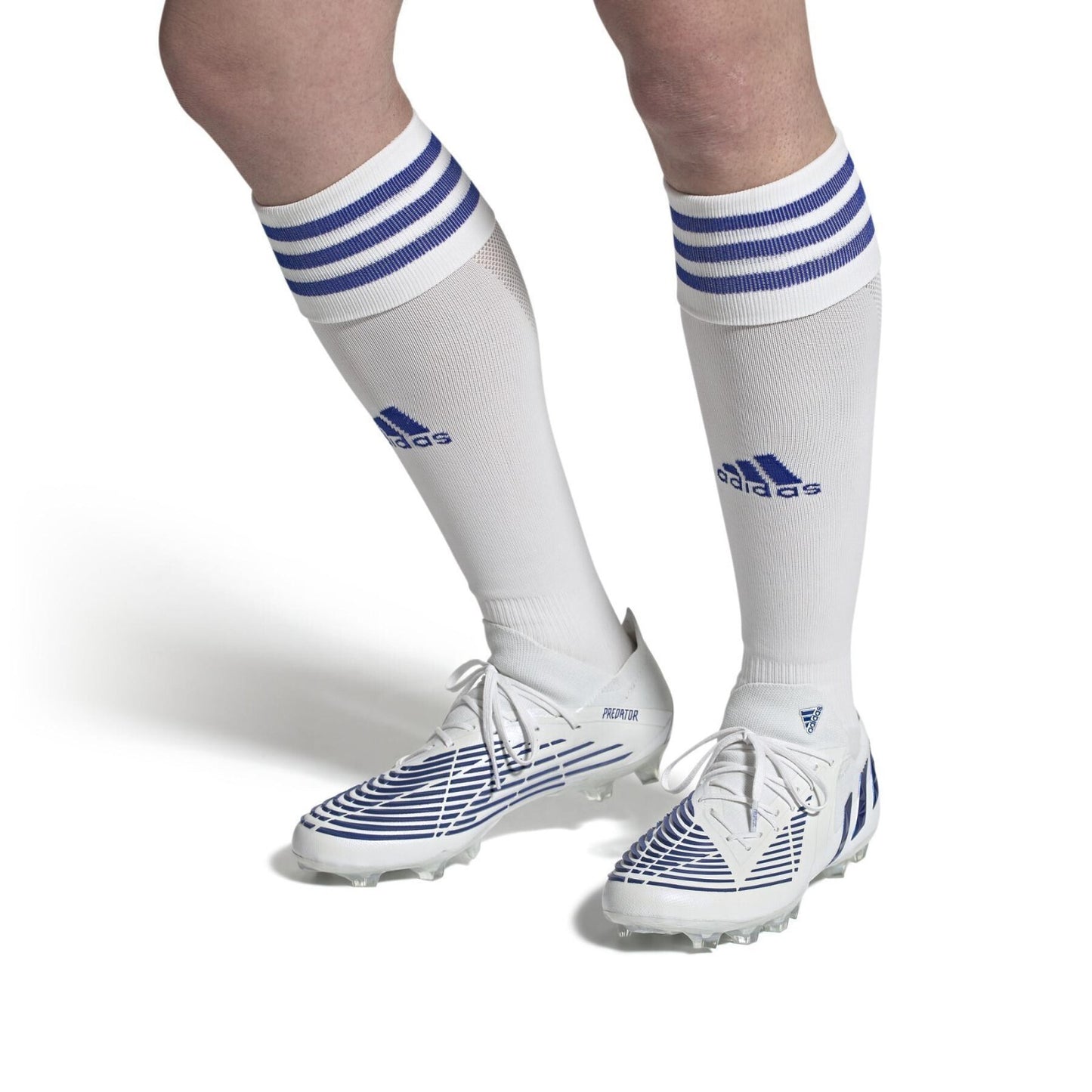 Adidas Unisex Predator Edge.1 Low AG Football Boots / White Blue / RRP £180